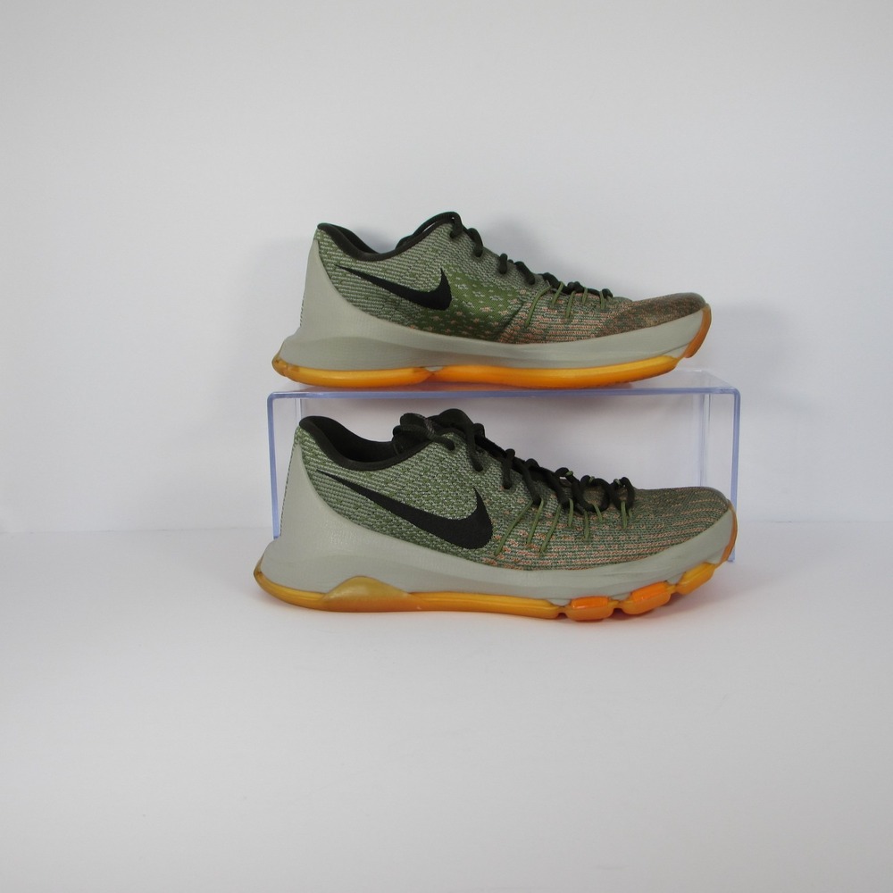 Nike KD 8 Easy Euro 2015 749375-033 Men's 9 Gray Green Orange Flyweave Sneaker - Picture 6 of 11